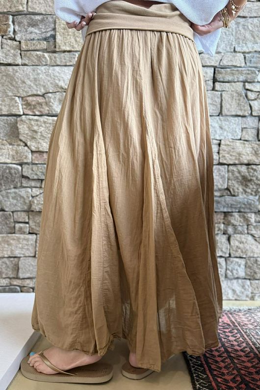 Songbird Bandeau Skirt Dress Camel - /2=